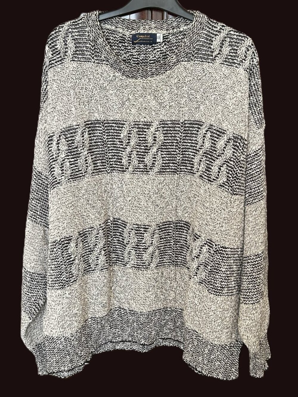 Vintage 90s Camelot for Lourie's of Columbia SC Textured Cable Knit Sweat